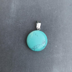 Pendentif Rond Turquoise